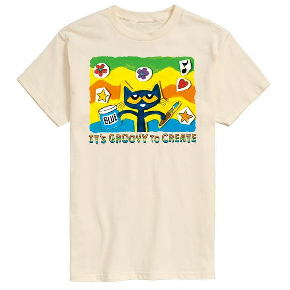 Pete The Cat - Groovy To Create - Men's Short Sleeve Graphic T-Shirt