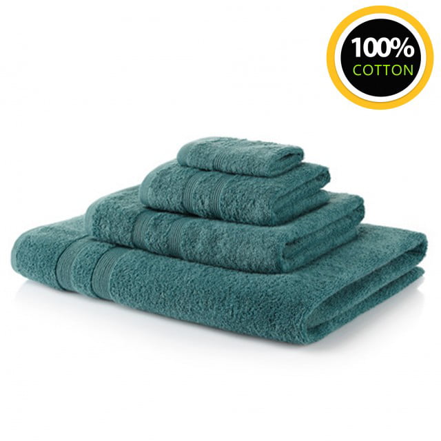 Black, 30cm x 50cm Quality Beddings 4 x SuperSoft High Absorbent 100% Royal Egyptian Cotton Machine Washable Thick Guest Towel Cloth 500 GSM Multipurpose Use Flannel 30 x 50cm 