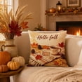 thumbnail image 4 of Fall Harvest Throw Pillow Covers 18x18 Inch, Printed Decorative Square Pillowcases, Farmhouse Holiday Cushion Covers for Couch Sofa Living Room Bedroom Outdoor Home Decor, 4 of 4