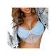 thumbnail image 3 of VISgogo - Sujetador con ribete de encaje sexy para mujer, color sólido, sin espalda, con tirantes, lencería moldeadora VISgogo  moda, 3 of 9
