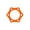 Orange, variant on Feledorashia Microphone Ring, Hexagonal Microphone Ring, Non-Slip Microphone Accessory, Flexible Durable Rubber Material, Anti-Roll Cushioning for Standard Handheld Wireless Microphones