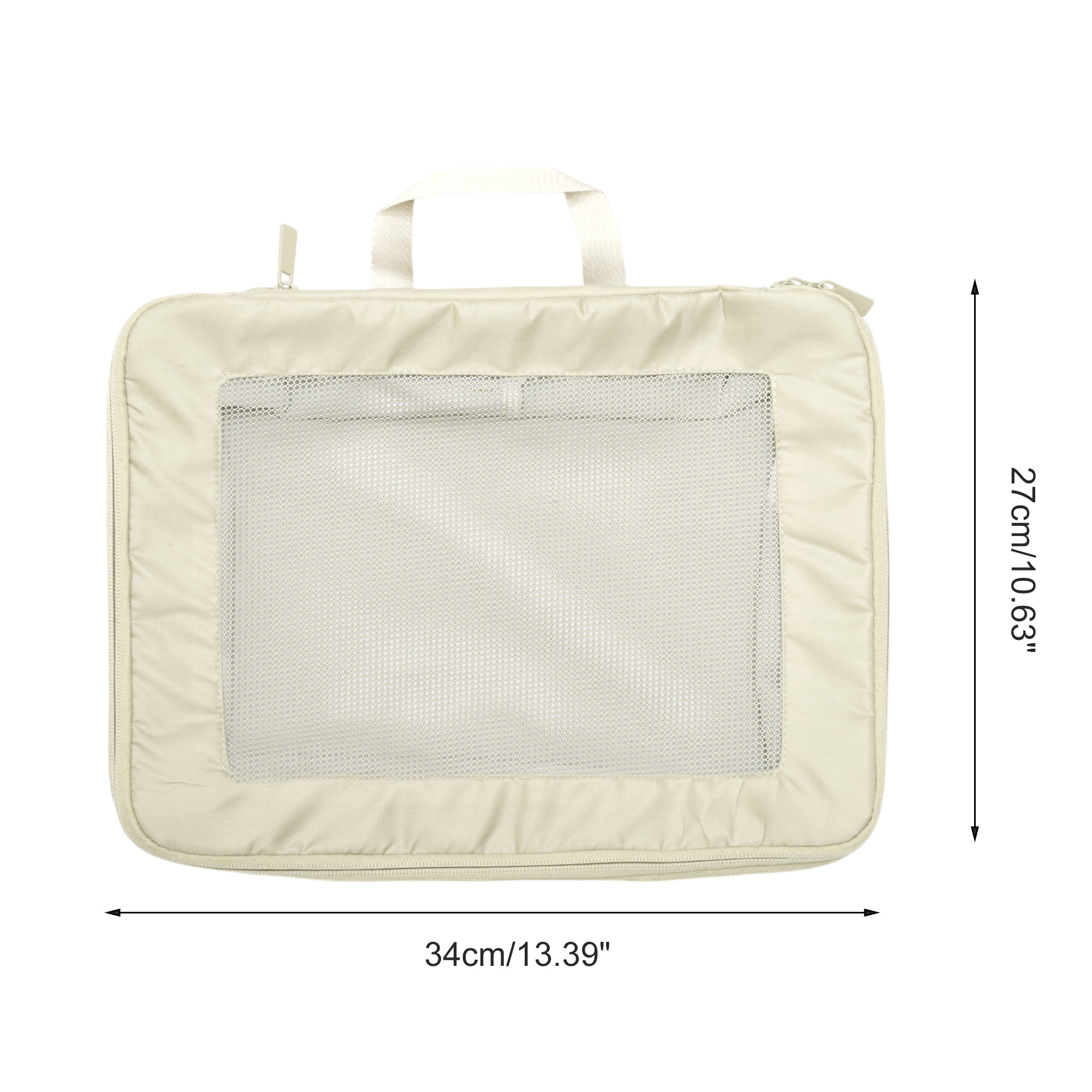 Unique Bargains Portable Packing Cube 1pc Organizer Beige 13.39"x4.72"x10.63"