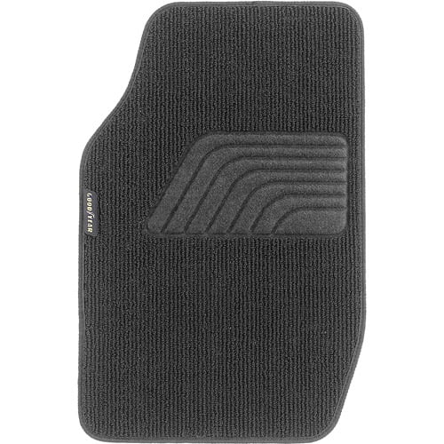 Goodyear 4pc Premium Carpet Floor Mats Black Walmart Com