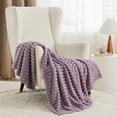 thumbnail image 2 of Manta Bedsure GentleSoft Lila Claro Twin para Cama 168x229cm, 2 of 8