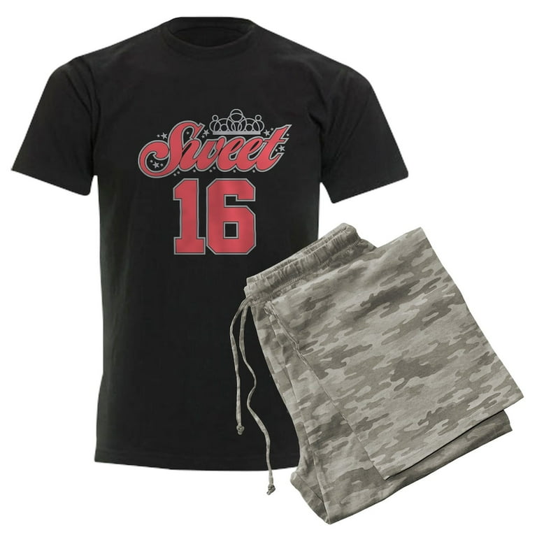 CafePress Sweet 16 Men s Dark Pajamas Men s Dark Loose Fit Cotton Pajama Set Walmart