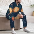 thumbnail image 7 of Wukai Solar System And Planets Men's Hawaiian Shirt Short Sleeve Casual Button Down Summer Beach Aloha Shirt -X-Large, 7 of 7