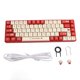 thumbnail image 2 of Teclado 65%, 68 Teclas Teclado Mecánnico para Juegos Con Cable 65% Mini Teclado Mecánnico Intercambible en Caliente Retroiluminaciódón Dinámica Rojo Teclado Mecánnico, 2 of 7