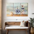 thumbnail image 3 of Elephant Stock Nautical Themed Wall Art - Horizontal Multi Panel Canvas - Living Room Wall Decor - Nautical Multi Panel - Beige And Brown Decor - 50" x 32", 3 of 8