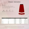 thumbnail image 5 of TTAO Christmas Santa Claus Maxi Skirt for Women Velvet Swing Skirt Xmas Performance Party Dancewear Green M, 5 of 5