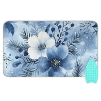 Blue and White Flowers Ironing Board Covers Heat Resistant Ironing Pad Mat Portable for Travel Washer Dryer Table