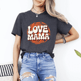 thumbnail image 2 of Retro Love Mama Womens Graphic Tee Mom Shirt Novelty Top Casual, 2 of 6
