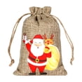 thumbnail image 2 of Lssam Christmas Gift Bags Drawstring, 5x7 Inch Burlap Jute Pouch, Small Reusable Holiday Sacks for Candy, Party Favors, Stocking Stuffers & Gifts, 2 of 8