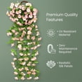 thumbnail image 6 of Artificial Hanging Morning Glory Vines, Faux Trailing Flower Garlands, Silk Floral Stems, Outdoor Fade Resistant Floral Hangings, Artificial Trumpet Flower Vines for Garden Wedding Outdoor, 6 of 6