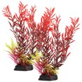 thumbnail image 2 of Miangastore Aquarium Fish Tank Plastic Plants Assorted Color 2Pcs 11x3.9in, 2 of 8