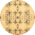 thumbnail image 1 of Ahgly Company Indoor Round Solid Brown Modern Area Rugs, 4' Round, 1 of 4