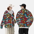 thumbnail image 3 of KLL Geometry Print Men's Women’s UPF 50+ Sun Protection Outdoor Hoodie Jacket Long Sleeve Fishing Hiking Performance Shirt-Medium, 3 of 6