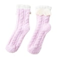 thumbnail image 2 of Calcetín cálido de felpa supersuave para mujer, calcetines cálidos de invierno para dormir en casa, calcetín acogedor borroso , púrpura BLESIY Calcetines cálidos de invierno para mujer, 2 of 8