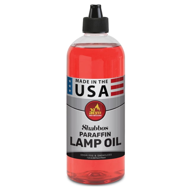 Aceite para lámparas Ner Mitzvah rojo de parafina 946 ml sin humo