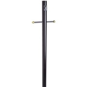 Design House 501932 Lamp Post with Cross Arm and Electrical Outlet, Black