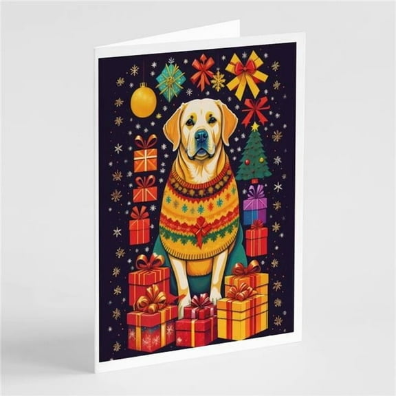 Labrador Retriever Holiday Christmas Greeting Cards Pack of 8 7 in x 5 in