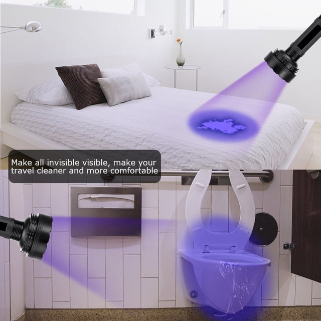 Linterna ultravioleta, linterna mejorada con 100 LED Linterna ultravioleta diseñada para el futuro