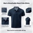 Men's Breeze Polo Shirt, Short Sleeve Collared Textured Golf Shirt ...