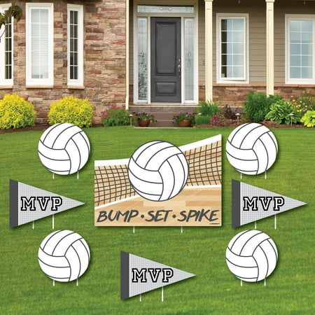 Bump Set Spike Volleyball Yard Sign Outdoor Lawn