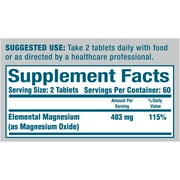 (3 pack) Mag-Ox 400 Magnesium Oxide Dietary Mineral Supplement Tablets 120 Count