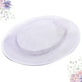 thumbnail image 6 of Raindrops Wommen Sinamay Base Cocktail Hat Fascinator Round Base Hat Round Base Millinery DIY Craft Accessory Yarn Hat Bottom (White), 6 of 8