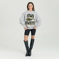 thumbnail image 3 of Women's Gameday Couture Ash Iowa Hawkeyes Oversized Pennant Pride Premium Fleece Sweatshirt, 3 of 3