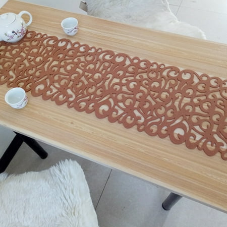 

Hollow Felt Tablecloth Runner Placemats Table Mats Household Decorations