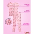 thumbnail image 2 of Sweet & Sassy Girls Pajama Set Super Soft Sleep Shirt and Pajama Pants Scrunchie 4 Piece, 2 of 7