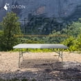 thumbnail image 3 of Mesa Plegable de Plastico Tipo Portafolio Portatil con Estructura de Acero y Agarradera Ideal para Jardin Interiores Exteriores y Eventos 1.80 metros, 3 of 10