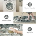 thumbnail image 5 of Kitchen Rugs Sets of 2 Non Slip Washable Kitchen Mats for Floor, Waterproof Abstract Kitchen Runner Rug, Floor Mat Carpet for Hallway, Laundry, Sink, Entryway, Bathroom, Black&Brown, 5 of 5