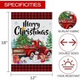 thumbnail image 2 of Christmas Garden Flag 12.5x18 Double Sided, Xmas Flag for Outside Red Truck, Buffalo Plaid Merry Christmas Yard Flag, Holiday Farmhouse Christmas Banner Outdoor Winter Decorations, 2 of 6