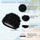 thumbnail image 3 of Gorro de baño floral Uxcell, gorro de baño de pétalos retro de poliéster, tejido elástico para mujeres con cabello largo y corto, ocio en la piscina/playa/deportes acuáticos/baño/natación, negro, 3 of 7