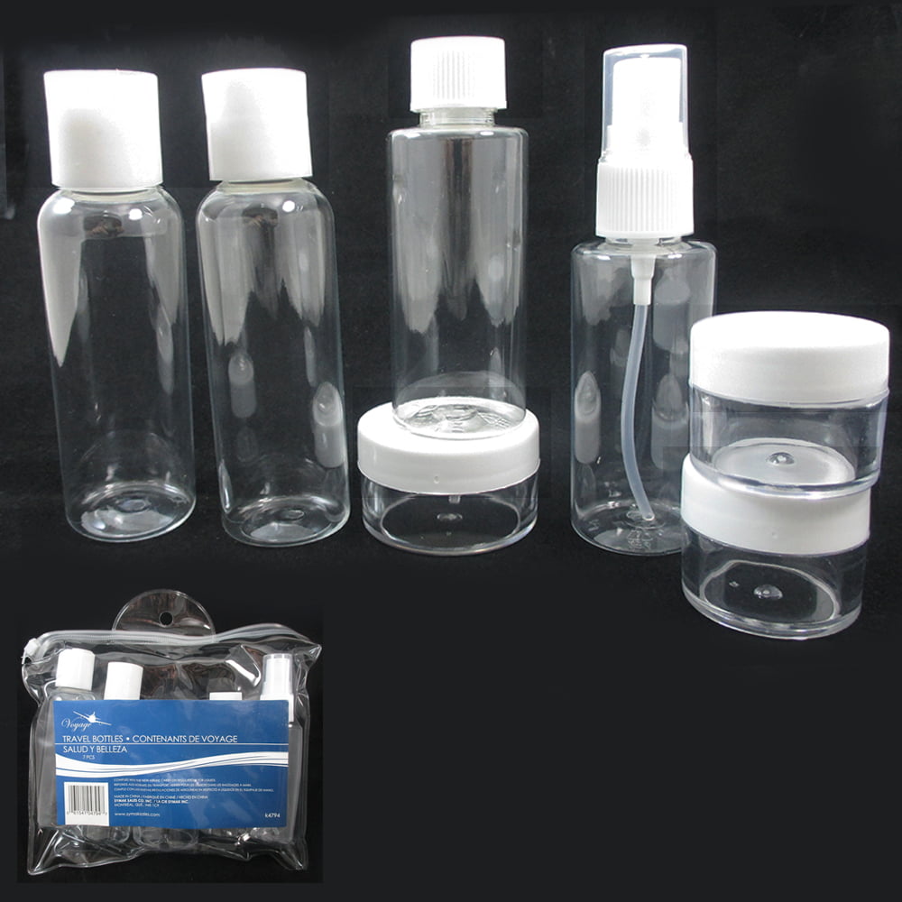Carry On Empty Plastic Travel Bottle Jar Cream Container Storage Dispenser 
