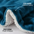 thumbnail image 5 of Moonlight20015 Sherpa Blanket Fluffy Plush Couch & Travel Blanket Reversible Throw Size Teal Color, 5 of 8