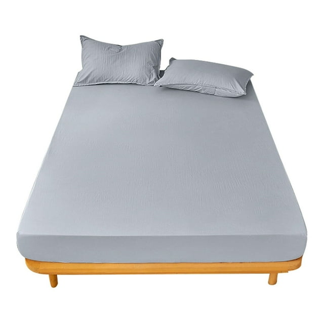 Home Textile Products Solid Color Japanese Yarn Dyed Single Bed Cover Pillowcase Set Bed Sheet And Pillow Case + 1 Pair