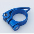 thumbnail image 1 of Abrazadera para tija de sillín de bicicleta de 31,8/34,9 mm, abrazadera para tija de sillín de bicicleta de liberación rápida, accesorios para bicicletas de montaña de piñón fijo (negro/azul), 1 of 3