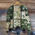 thumbnail image 1 of Xuyuer St. Patrick's Day Round Neck Sweatshirt for Women Lucky Shamrock Long Sleeve Shirt Ireland Gift Clover Print Fit Casual Pullover Fashion Loose Tops, 1 of 5