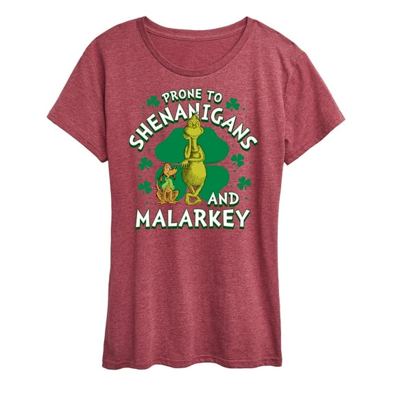 The Grinch - Prone To Shenanigans Malarkey - Women's Short Sleeve Graphic T-Shirt