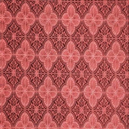 

Ahgly Company Indoor Square Patterned Bean Red Area Rugs 4 Square