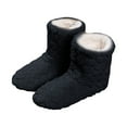 thumbnail image 6 of Dakaela Women's Men's Fuzzy Bootie Slippers Soft Cozy Plush Floor Socks Booties Fleece Lined Warm Winter House Shoes Black Size 5.5, 6 of 8