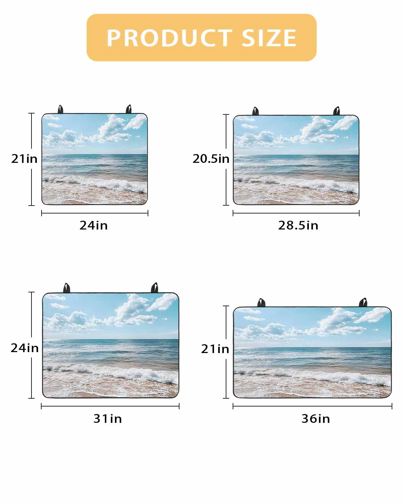 nqOlkjepod Large Induction Cooktop Protector Mat 36"x21", Ocean Stove Top Covers for Electric Stove, Summer Sandy Beach Blue Sky Coastal Waves Stove Burner Cover Mats, Glass Top Stove Cover