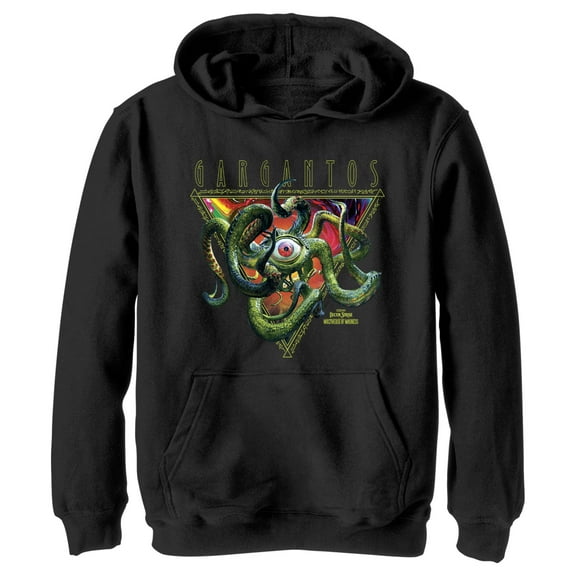 Boy's Marvel Doctor Strange in the Multiverse of Madness Gargantos  Pull Over Hoodie Black Large