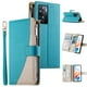 thumbnail image 3 of Funda cartera GANGXUN para OPPO A57s 4G/A77s 4G , cuero PU con tarjetero, cremallera, correa de mano, soporte y protección 450°, 3 of 6