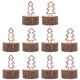 thumbnail image 1 of Gregiular - 10 marcadores de madera navideños con forma de árbol de Navidad, soporte para fotos y notas, 1 of 5