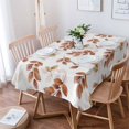 thumbnail image 4 of Burnt Orange Grey Eucalyptus Rectangle Tablecloths 52x70,Fall Botanical Floral Leaves White Table Cloth Table Cover Indoor/Outdoor Tabletop Decor for Wedding Holiday Party Dinner Baby Shower, 4 of 7