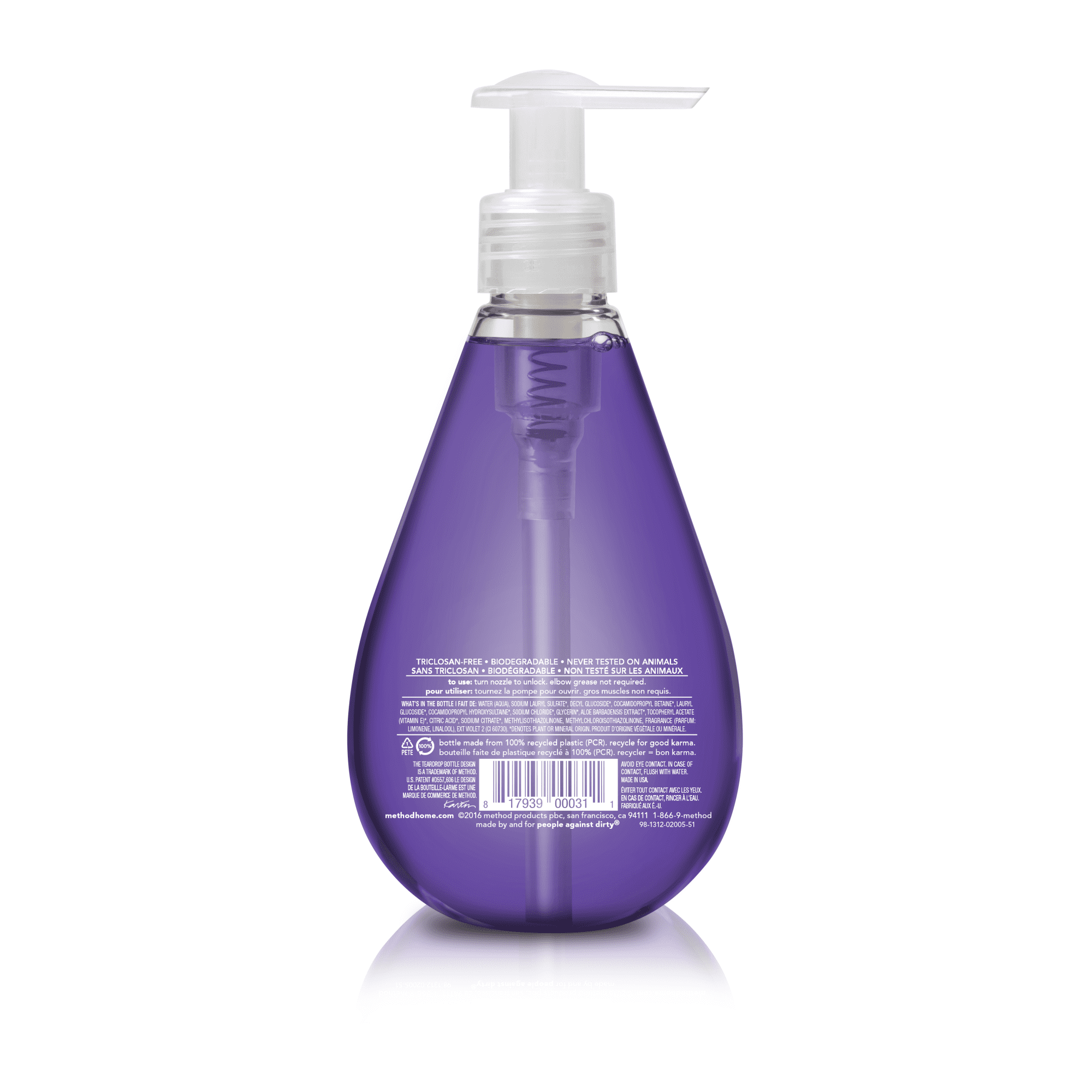 Method Gel Hand Wash French Lavender 12 Ounce Walmart Com Walmart Com